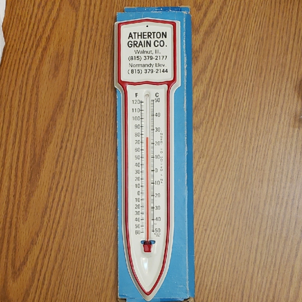 Red and White Wall Thermometer